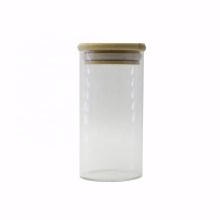 Borosilicate Transparent Glass Storage Jar for Food with bamboo lid BJ-140A